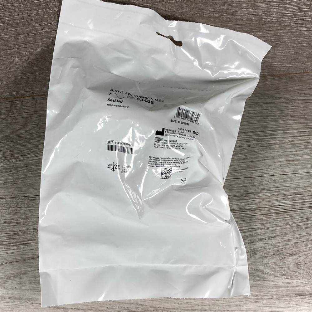 RESMED AIRFIT F20 FULL FACE CUSHION MEDIUM REPLACEMENT REF 63468 PACK OF 1